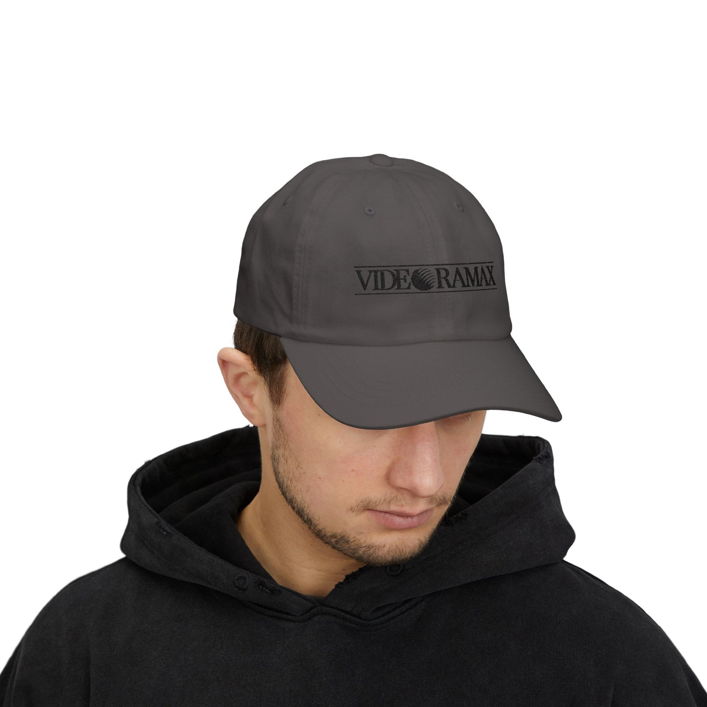 Videoclub 8-Bits Style - Classic Dad Cap (Black Logo) | CINEMA CLUB by Threz_