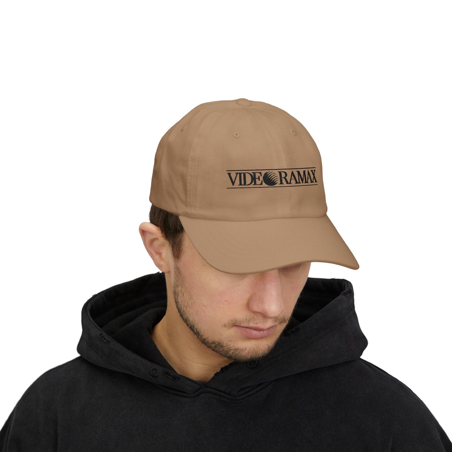 Videoclub 8-Bits Style - Classic Dad Cap (Black Logo) | CINEMA CLUB by Threz_
