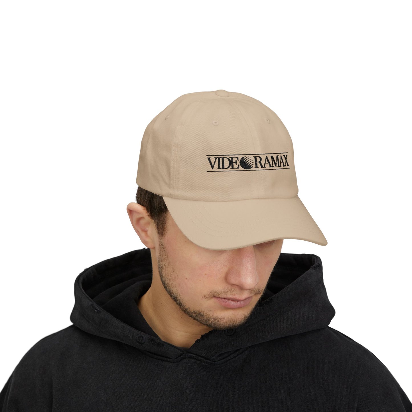 Videoclub 8-Bits Style - Classic Dad Cap (Black Logo) | CINEMA CLUB by Threz_